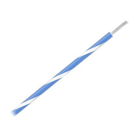 Pacer Group Primary Wire, Marine, 16 AWG, 1C C, Blue/White Stripe, PVC, Stranded, 600V, 500 ft. WUL16BL-9-500